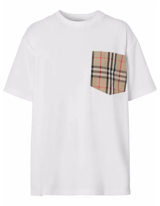 Tricou BURBERRY, Pocket Insert, Pattern, White