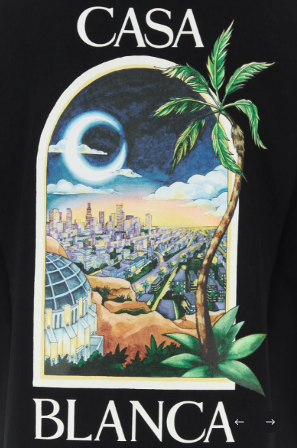 Casablanca Black cotton t-shirt Lanight