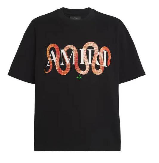 Amiri snake tee Cotton T-Shirt Black