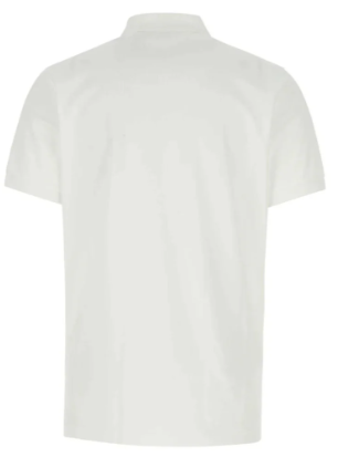 Burberry Logo Patch Short-Sleeved Polo Shirt White