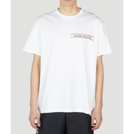 Tricou Alexander Mcqueen, Logo Black Frontal, White