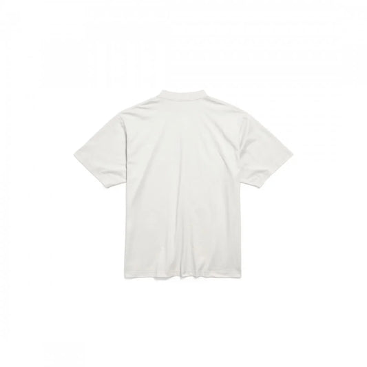 Tricou BALENCIAGA, Nano Bb, Medium Fit, Dirty White