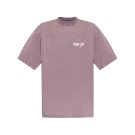 Tricou BALENCIAGA, White Logo Print, Purple